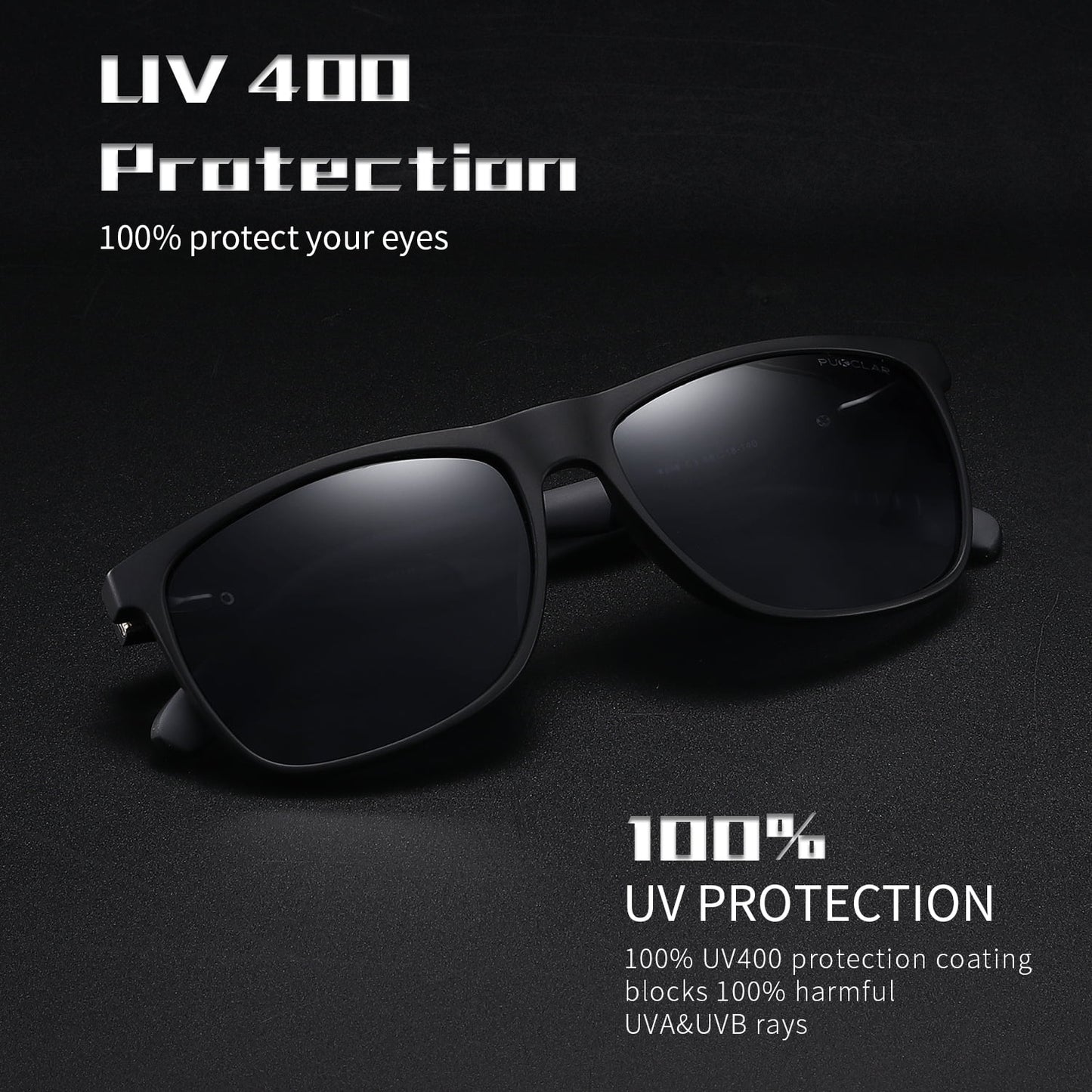Men'S Polarized Sunglasses TR90 Frame UV400 Sport Sunglasses