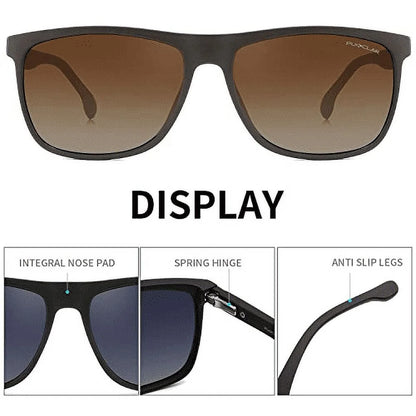 Men'S Polarized Sunglasses TR90 Frame UV400 Sport Sunglasses