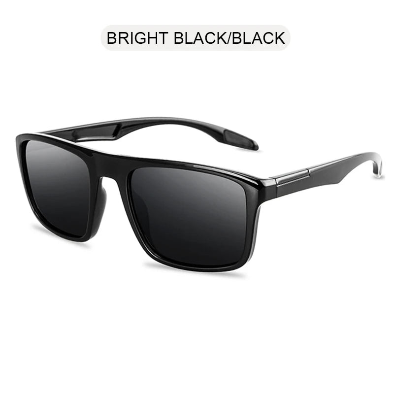 Vintage Square Men Sunglasses Polarized Fashion Black Sun Glasses Male Stylish Driving Shades Sports Eyewear UV400