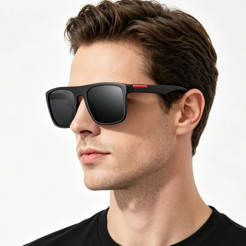 Vintage Square Men Sunglasses Polarized Fashion Black Sun Glasses Male Stylish Driving Shades Sports Eyewear UV400